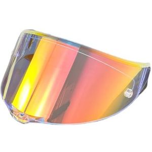 Motorhelm vizier lens, Helmvizier, Race 3 gezichtsscherm vervangend UV-beschermend krasbestendig helmvizier for AGV PI-STA GP RR/Pista GP R/Corsa R (transparant)(Revo Clear Red-day and Night)