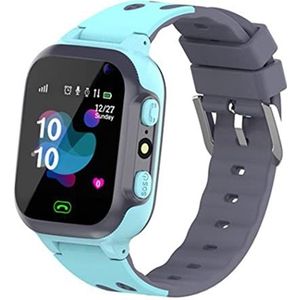 Smart horloge voor kinderen, smartwatch -locatie -tracker met camera, Smart Watch voor kinderen, waterdichte polsspel smartwatch blauw