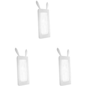 3 set Konijn TV Afstandsbediening Cover Siliconen Clear Protector Case Cover Skin TV Airconditioning Afstandsbediening Case Type 02