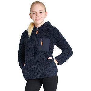 CityComfort Sweatshirt voor meisjes met ritssluiting, winterjas van teddyfleece, Navy Blauw, 11-12 jaar
