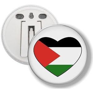 Button Met Clip - Hart Vlag Palestina