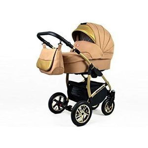 Kinderwagen 3in1 Set Isofix Buggy Baby Autostoeltje Gold-Deluxe by SaintBaby Sand Pearl 3in1 met autostoeltje