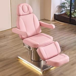 TT-YEC Schoonheidssalon Elektrisch Schoonheidsbed, Multifunctionele Liftende Massage Tatoeage Relaxfauteuil Met Verstelbare Rugleuning En Poten, Verwarmde Zitting Spa Bed,B foot control