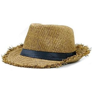 1 stuk heren strohoed retro stijl pet cowboy pet zomer stro geweven hoed strand outdoor