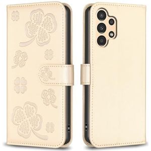 Telefoonschermbescherming Compatible with Samsung Galaxy A32 4G Four-Leaf Clover Wallet Case,Magnetic PU Leather Flip Folio Case with Credit Card Slot Kickstand Shockproof Phone Case for Galaxy A32 4G