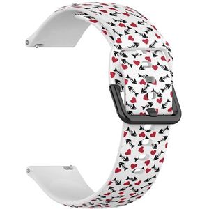 Compatibel met Garmin Forerunner 965, Forerunner 955/955 Solar, Forerunner 945/945 LTE (Fish Skeleton Red Heart Simple) 22 mm zachte siliconen sportband armband band, Siliconen, Geen edelsteen