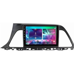 9"" Android 14 Touchscreen Autoradio 2 din met AHD Omgekeerd beeld Bediening op het stuur Bluetooth GPS navigatie Draadloze CarPlay voor Hyundai Sonata 9 2015-2018(Q300(4+64G))