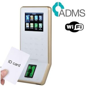 Tijdklok, Tijdregistratiemachine F22 TCP/IP USB Vingerafdruk Deur Toegangscontrolesysteem Kleurenscherm Optionele RFID-kaartlezer voor kleine bedrijven en kantoren(ID ADMS WIFI,English)