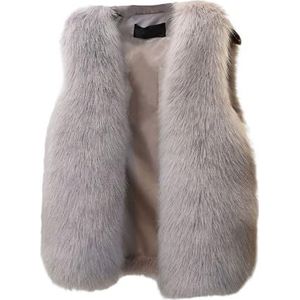Altsuceser - Wintervest - Grijs - Imitatiebont