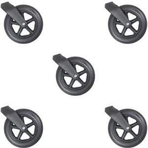 5 Set Duurzaam Rolstoel Vervanging Vorken Universele Voor De Meeste Rolstoelen PVC Verdikte ABS Rolstoel Caster Vorken Voorvork 8 ""& Wiel Kit