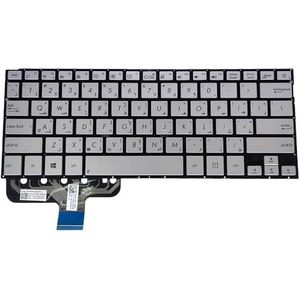 Amerikaans Arabisch toetsenbord voor ASUS UX301 voor Zenbook UX301LA UX301LG Laptoptoetsenborden Blauw Zilveren Toetsen 362AUK00 362BAR00(US Sliver)