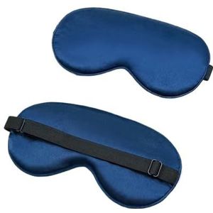 Slaapmasker, zijden masker, gevoerd oogmasker, slaapmasker, slaapmasker, slaapmasker, slaapmasker, slaapmasker, voor reizen, ontspanning en ontspanning voor vrouwen en mannen, slaapmasker, donkerblauw