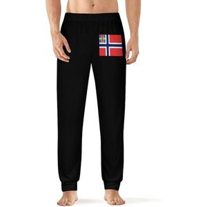 Noorse vlag heren pyjama broek print lounge nachtkleding bodems slaapbroek 5XL