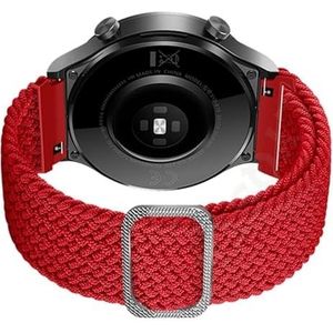 dayeer Gevlochten bandjes voor Ticwatch Pro 3 GPS 2020/GTX/E2/S2 Smart Horlogebanden Vervanging Sport armband (Color : Red Black, Size : 20mm Universal)