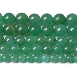 ASDJHFABKY 12MM 32Pcs Natuursteen Groen Bewolkt Jade Spacer Losse Kralen voor Sieraden Maken Diy Armband Ketting 1 Strand 15'', 4mm (2 strands), Nylon Steen