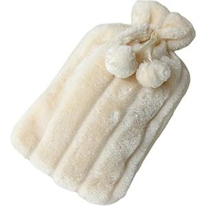 DieffematicRSD Warmwaterkruik Duurzame rubberen warmwaterkruik Zachte multifunctionele rubberen warmwaterzak voor nekschouder Pijnbestrijding Warmwaterkruik (Color : White)