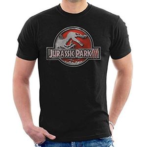 Jurassic Park III Spinosaurus Classic Logo T-shirt voor heren - zwart - S