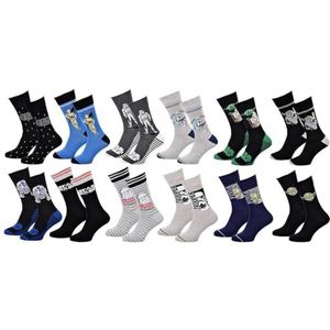 Disney Star Wars cadeausokken voor heren, Verpakking met 12 paar STW24, 43-46 EU