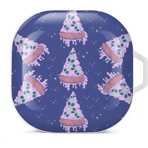 Pizza met buitenaardse oordopjes hoesje compatibel met Samsung hard shell beschermhoes witte stijl