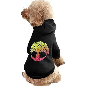 Life Tree Print Pet Hoodie Sweatshirt Warm Puppy Pullover Winter Jas voor Kleine Medium Grote Honden Katten