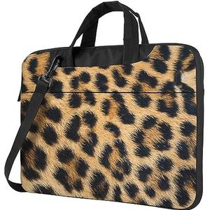 Ruwe Luipaard print Gedrukt Laptop Mouw Notebook Draagtas Computer Tas Business Aktetas 15.6 inch