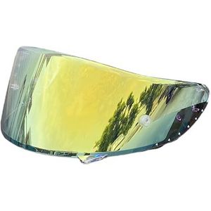 Motorhelm vizier lens, Helmvizier, vervangend vizier for gezichtsscherm for SHOEI RF-1200 CWR-1 NXR X-Spirit Z7 X-14 helmvizier Uv-Cut (basis)(Revo Clear Gold-day and Night)