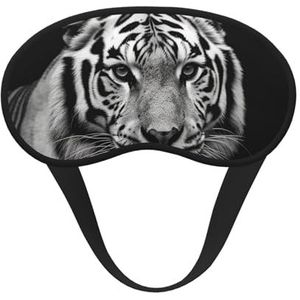 Zwart en wit tijgerslaapmasker voor zijslaper, verduisterend oogmasker voor dames en heren, nuldruk slaapmaskers zachte ademende oogbedekking comfortabele blinddoek oogdoek voor nachtrust