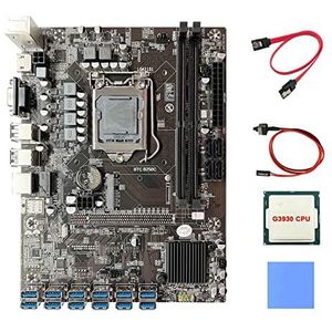 AMIUHOUN B250C BTC Mijnbouw Moederbord+G3930 CPU+-kabel+Schakelkabel+Thermische Pad 12X PCIE naar USB3.0 GPU Slot Moederbord