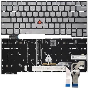 Russisch laptoptoetsenbord voor Thinkpad 2021 met achtergrondverlichting(US P1 Gen4 Grey)