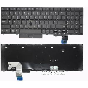 Russisch toetsenbord voor Thinkpad L15 Gen 1/2 laptop 5N20W68217 5N20W68253 5N20W68289 achtergrondverlichting(US With Hole)