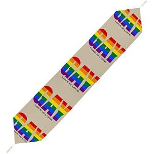 Gay Pride LGBT Tafelloper, kort pluche tafelkleed, linnen, decoratieve tafelhoes voor feest, bruiloft, decoratie, 178 x 33 cm