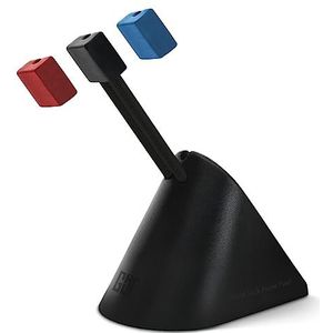 FragON - Tower Mouse Bungee met 3 kleurrijke clips, muis kabelbeheerapparaat, PC Gaming Mouse Bungee, voor Esports-niveau, gewogen basis, anti-slip voeten (Zwart)