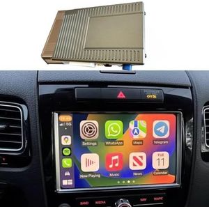 Smart Draadloze Carplay Module Box voor VW Volkswagen Touareg RNS850B RNS850s 2011-2019, Retrofit Decoder Kit. Carplay Adapter netfilx Retrofit Kit, voor Auto Originele Camera, GPS