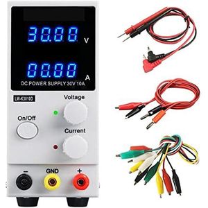 Tafelvoeding van laboratoriumkwaliteit, USB Verstelbare DC Laboratorium Voeding 30V 10A Digitale Bench Bron Spanningsregelaar Stabilisatoren Switch Lab Voeding Eenvoudig in te stellen en te gebruiken(