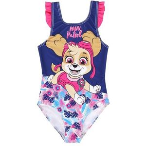 PAW Patrol meisjesbadpak, Skye design, bikini, strand, zwemmen, zonwering, sneldrogend, comfortabel, paars, 110