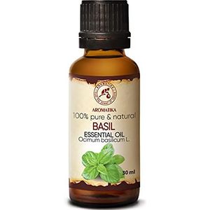 Basilicum Olie - 30ml - Natuurlijke Etherische Olie voor Aromatherapie - Geurlamp, Diffuser, Sauna, Kamergeur, Lichaamsverzorging