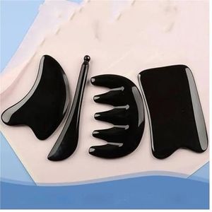 Natuurlijke Hoorn Gua Sha Massage Tool Huidverzorging & Massager Routine Schrapen Oog Hals Gezichtsfysiotherapie Set (Color : Stick)