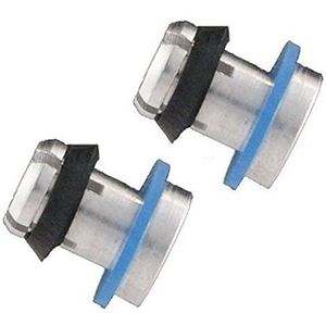 SparesPlanet Prestige snelkookpan veiligheidsventiel plug 5-6-m1365 voor Prestige 57059, 57061, 57062, 53078 snelkookpan, aluminium, zilver, handbediening, 2 stuks