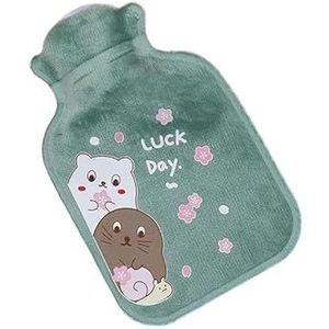 Warmwaterkruik 1 stuks buikwarmers warmwaterkruik rubberen tas cartoon warm ontspannend veilig warmte koude grote pluche doek warmwaterzak warmwaterzak (D)
