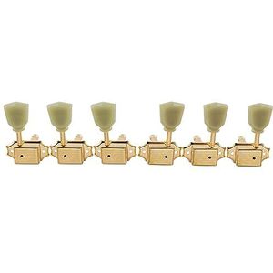 Musiclily Pro 3R3L Vintage Gitaar Tuners Stemmechanieken voor Les Paul-stijl Elektrische Gitaar,Goud met Keystone Knop