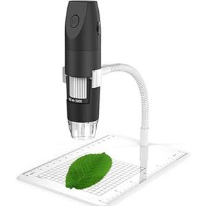 Draadloze WiFi USB Digitale Microscoop 1000X Vergroting Handheld Endoscoop Video Camera voor/Android/iOS Telefoon/PC Tablet(Black)