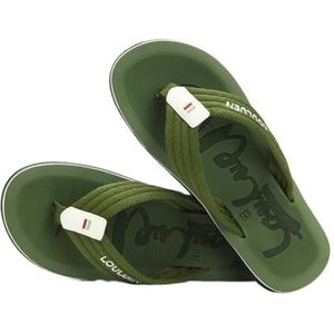 Dia's, Dikke zool strandslippers for heren - Zomerse slippers for buiten,voor dames en heren(Green,45 EU)