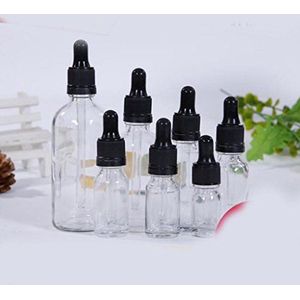 Lege Amber Fles Glas Essentiële Olie Vloeibare Aromatherapie+Dropper Cap Tool - Clear 10ml Geshiglobal