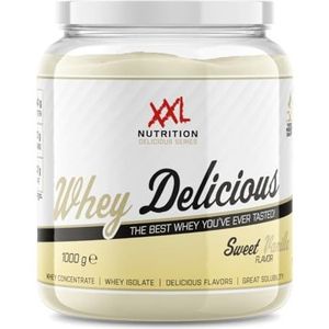XXL Nutrition - Whey Delicious - Sweet Vanille - Wei Eiwitpoeder met BCAA & Glutamine, Proteïne poeder, Eiwit shake, Whey Protein - 1000 gram