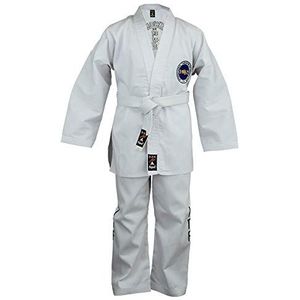 Playwell Vechtsporten ITF Taekwondo studentenpak (uniform), Wit, 0000/100cm