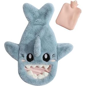 Fluffyy - Warmwaterkruik - Haaienvorm - Thermische Rubberen Zak - Met Handzak