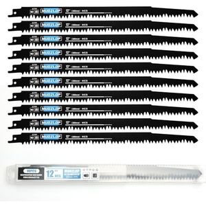 MUOZLOP - 300 mm - Zaagbladen - 10 stuks - 5 TPI voor Hout