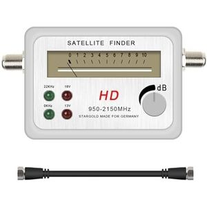 Sat Finder TV HD Satellietzoeker Digitale signaalmeter Receptor for Dish LNB Direc signaalversterker Satfinder Veelzijdige toepassingen(Added Black cable)
