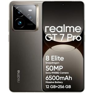 realme GT 7 Pro 5G Smartphone 12+256 GB, Snapdragon® 8 Elite Chipset,AI Ultra-clear Snap Camera,120W SUPERVOOC Charge,6500mAh Titan Battery,IP69,Underwater unlock,Grey