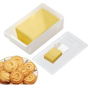 Boterbox schaal met deksel - Cream Keeper Boter Container met snijder - Goed keukengeschenk, vaatwasmachinebestendig, boter gemakkelijk schepbewaarlade voor aanrechtblad koelkast Anulely